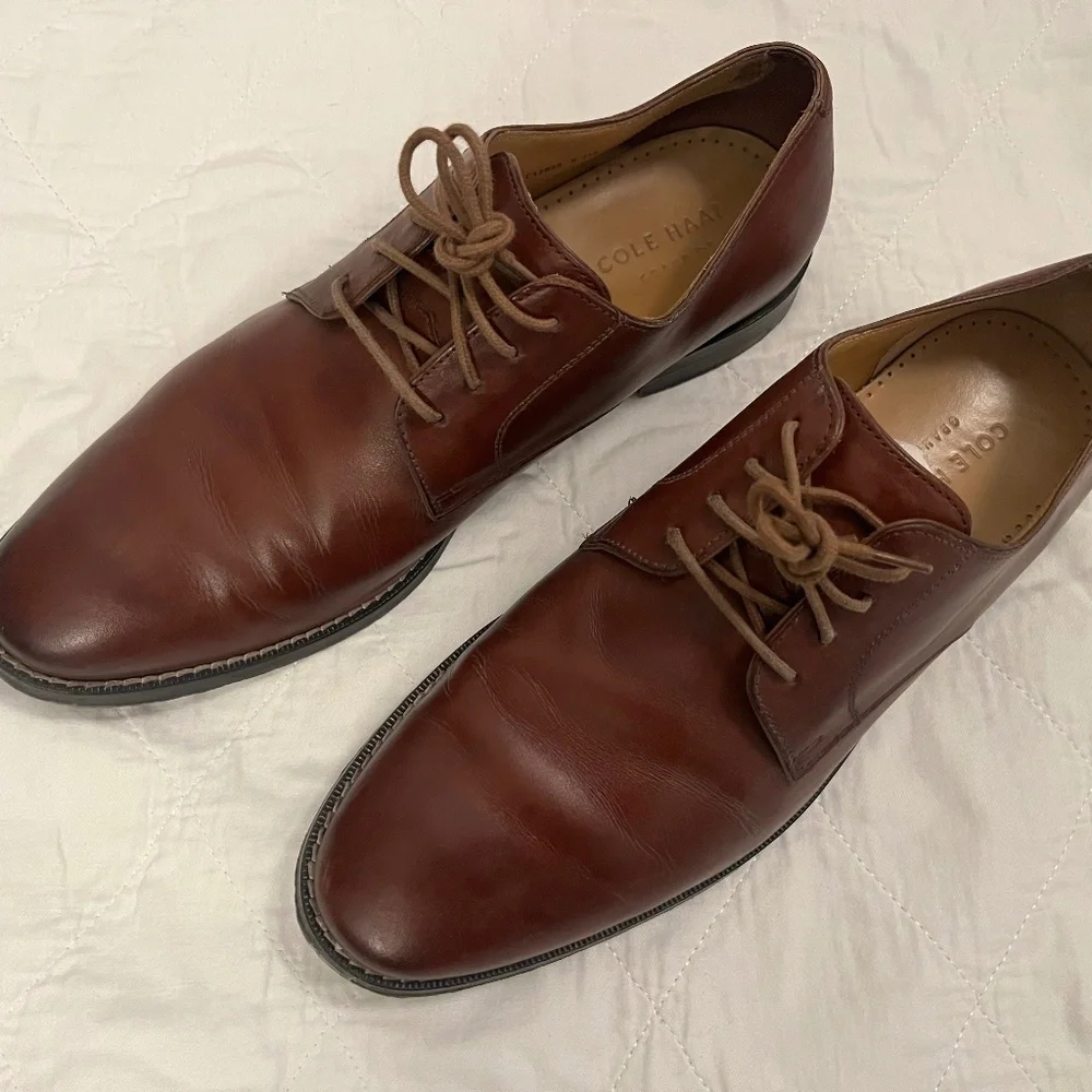 Cole Haan Cambridge Plain Oxford Men's Dress Shoe, Size 9, Sequoia